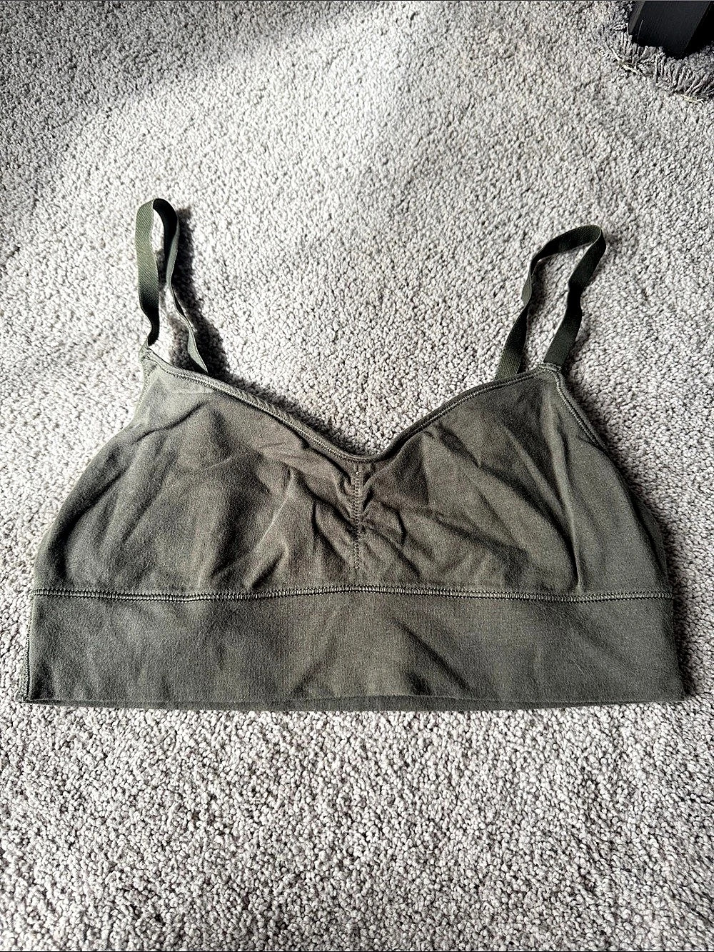 Aerie Chill Play Move Bralette Cropped Cami Bra Top in Green